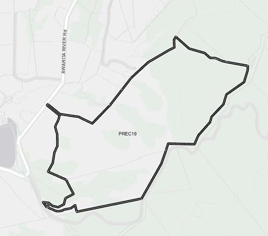 A map with a line drawn on it

Description automatically generated